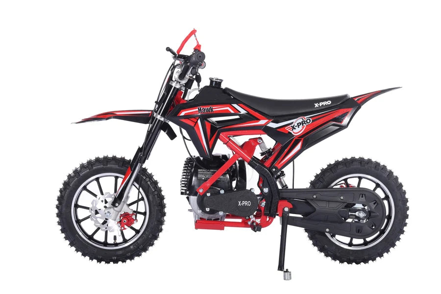 X-Pro Brand New Hawk 40cc Gas Power Mini Pit Dirt Bike, 4 Stroke engine, Pull Start, 10in Wheels