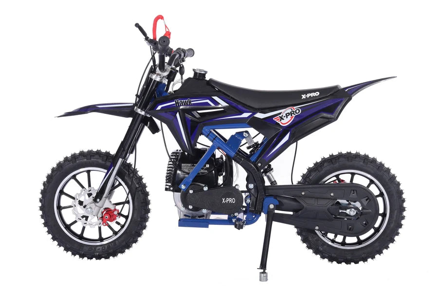 X-Pro Brand New Hawk 40cc Gas Power Mini Pit Dirt Bike, 4 Stroke engine, Pull Start, 10in Wheels