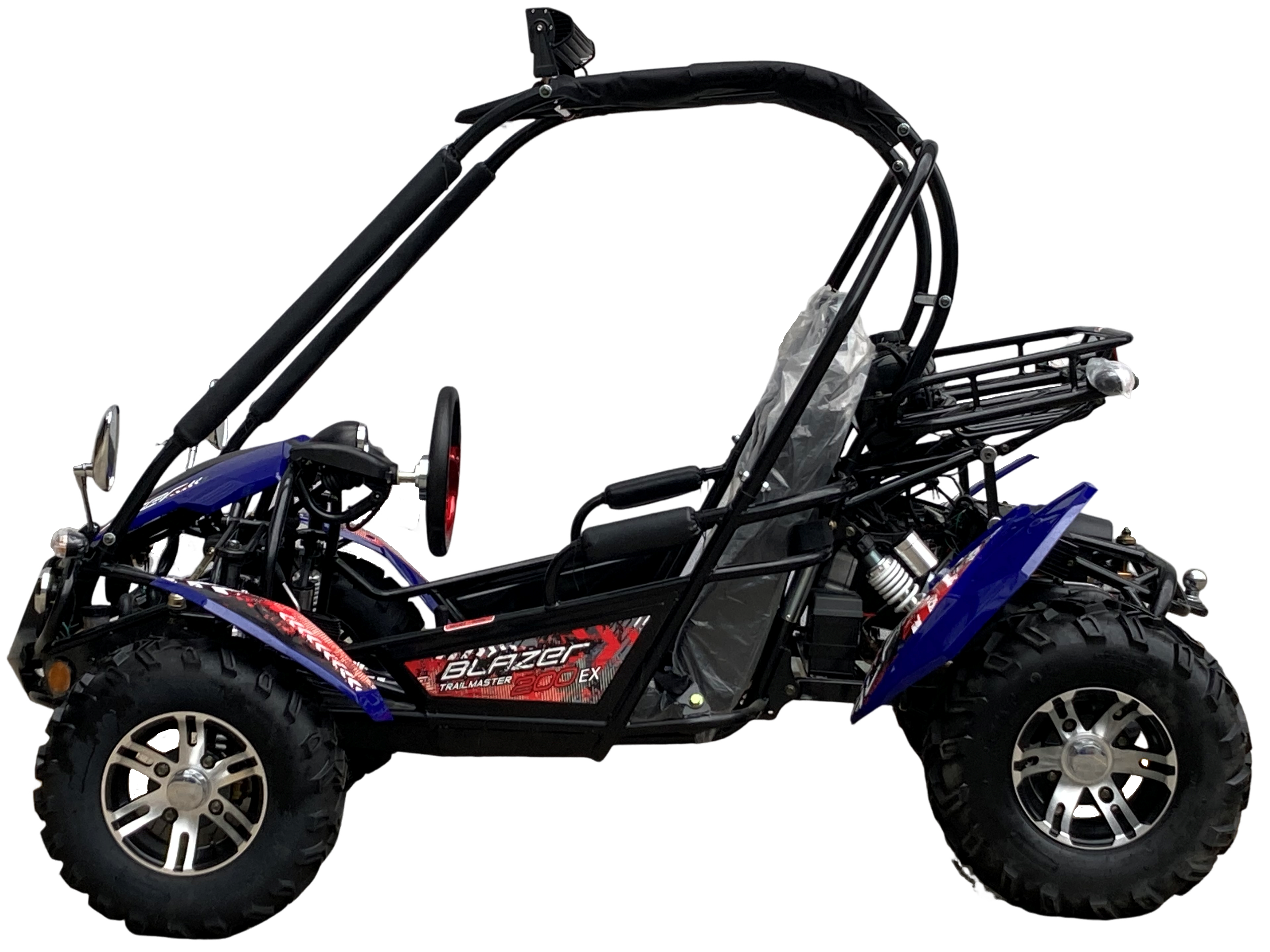 TrailMaster Blazer 200EX EFI Buggy Go Kart, LED Light Bar, Windshield Included