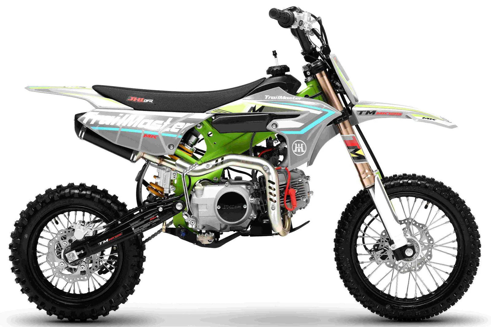 TrailMaster MK110ES Pro Series Dirt Bike, BOSCH EFI, 4-Speed Automatic, Electric Start, Dual Disc Brakes, (14/12) Wheels