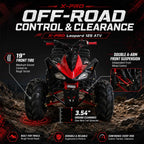 X-PRO Leopard 125cc ATV with Automatic Transmission w/Reverse, Remote Control! Big 19in/18inTires!