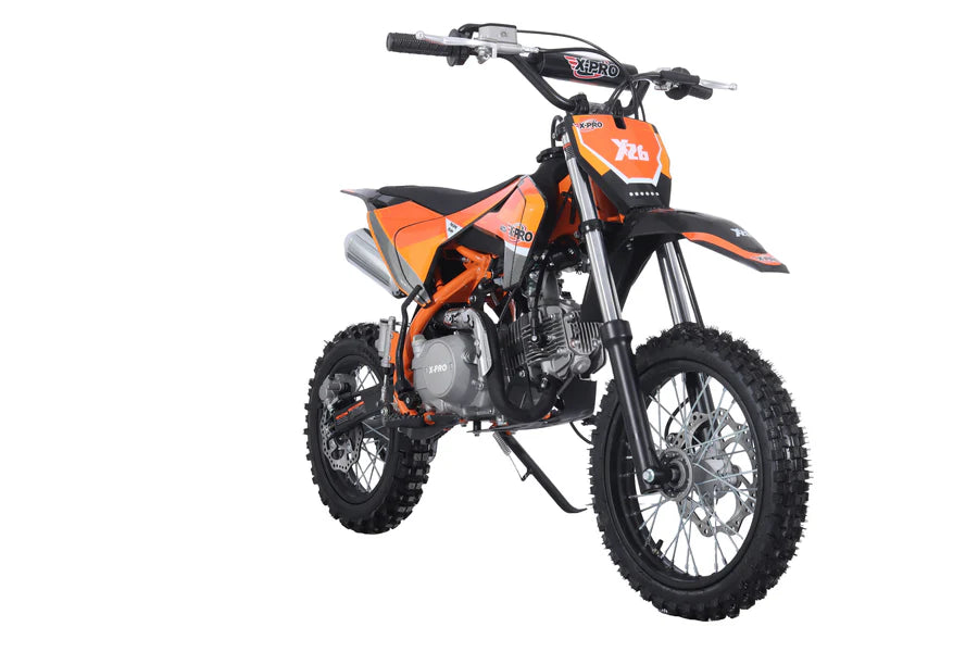 X-PRO Lynx 125cc Dirt Bike with 4-Speed Manual Transmission, Kick Start, Big 14"/12" Tires! Zongshen Brand Engine!