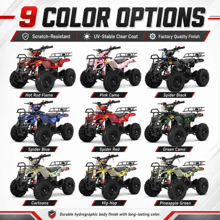 X-PRO SCOUT 40cc ATV with Chain Transmission, Pull start! Disc Brake! 6in Tires!
