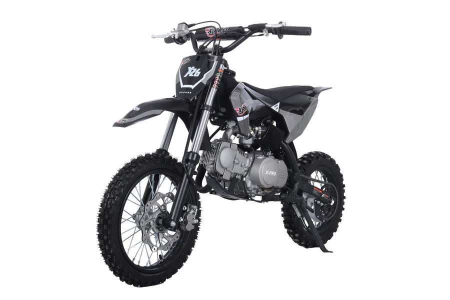 X-PRO Lynx 125cc Dirt Bike with 4-Speed Manual Transmission, Kick Start, Big 14"/12" Tires! Zongshen Brand Engine!