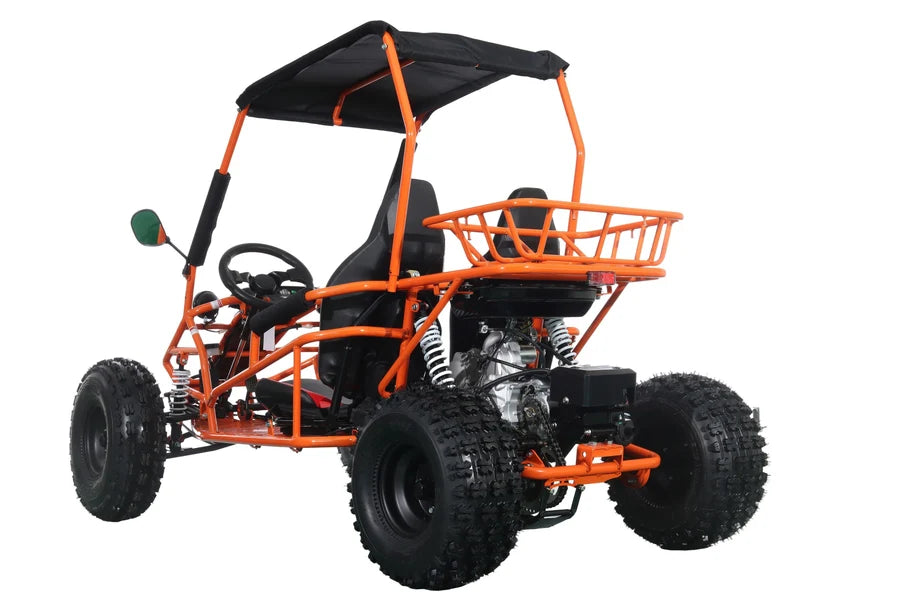 X-PRO Rover 150 Go Kart with 3-Speed Semi-Automatic Transmission w/Reverse, LED Headlights, Big 19in/18in Wheels!
