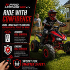 X-PRO Leopard 125cc ATV with Automatic Transmission w/Reverse, Remote Control! Big 19in/18inTires!