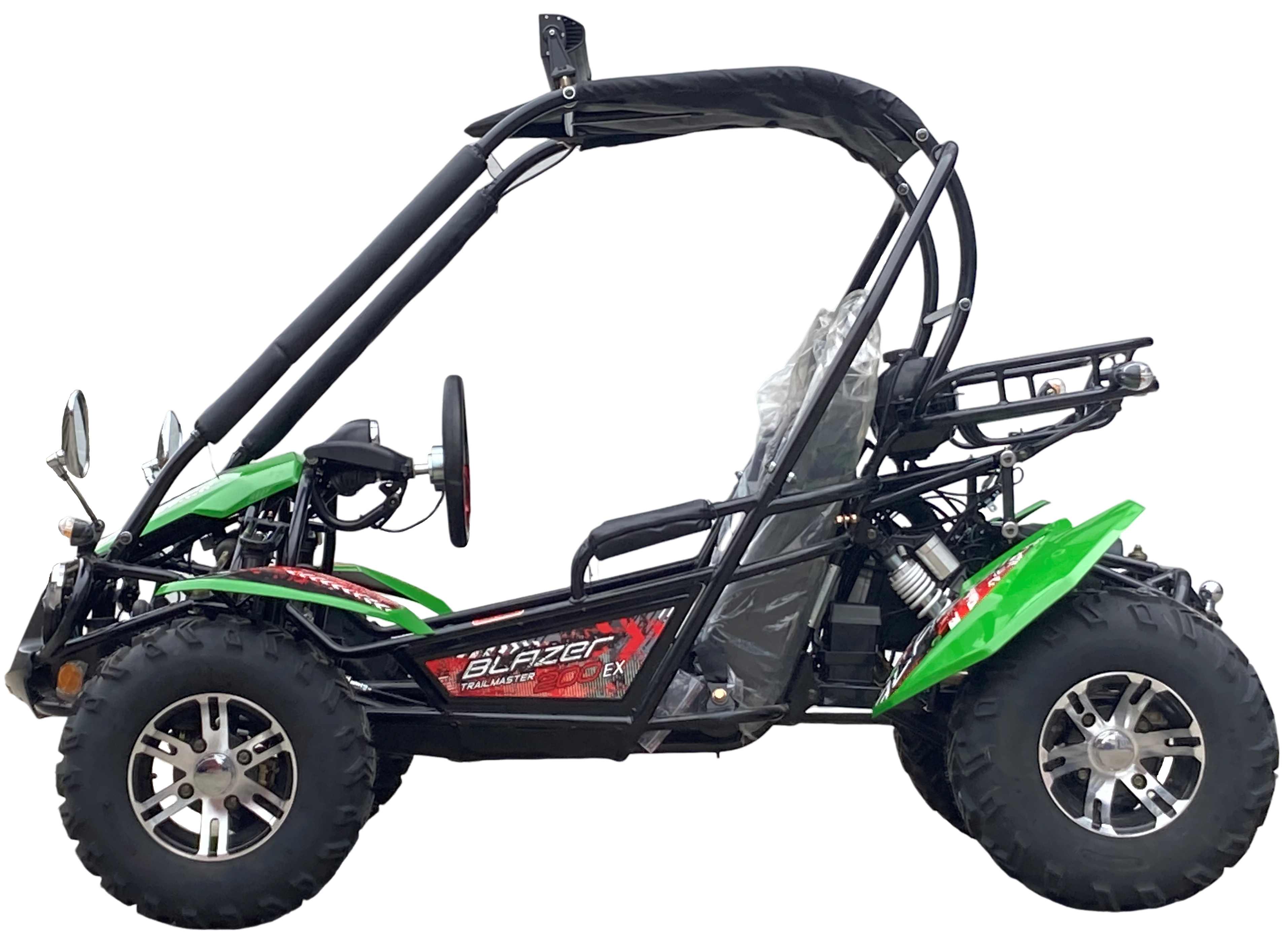 TrailMaster Blazer 200EX EFI Buggy Go Kart, LED Light Bar, Windshield Included