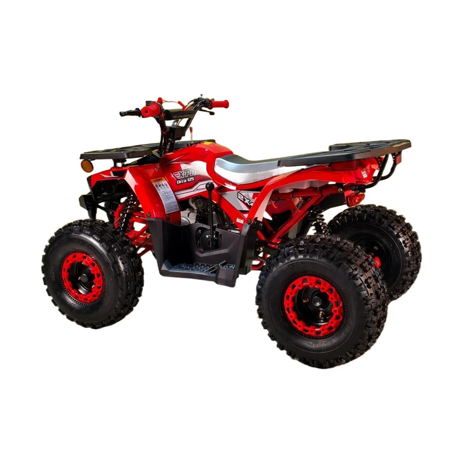 X-PRO Orca 125cc ATV with Automatic Transmission w/Reverse, LED Headlights, Electric Start, Big 19"/18" Tires!
