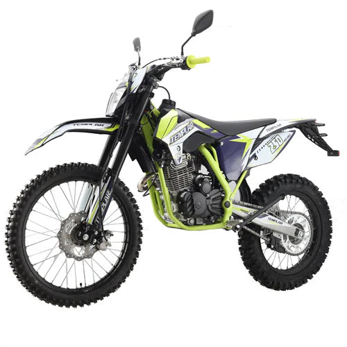 X-PRO TEMPLAR 250cc Dirt Bike with All Lights and 5-Speed Manual Transmission, Electric/Kick Start! Big 21in/18in Wheels!