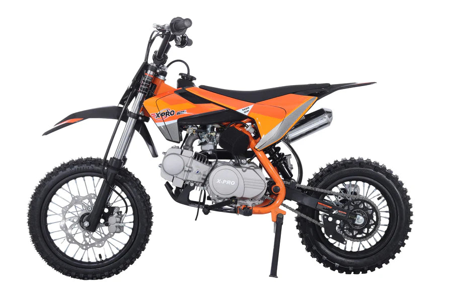 X-PRO Lynx 125cc Dirt Bike with 4-Speed Manual Transmission, Kick Start, Big 14"/12" Tires! Zongshen Brand Engine!