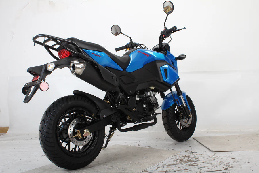 X-PRO 125cc Vader Motorcycle with Manual Transmission, Electric Start! Dual Headlights! Big 12in Wheels!