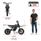 X-PRO Drax Lite 1200W 48V Electric Dirt Bike with Adjustable Speed!