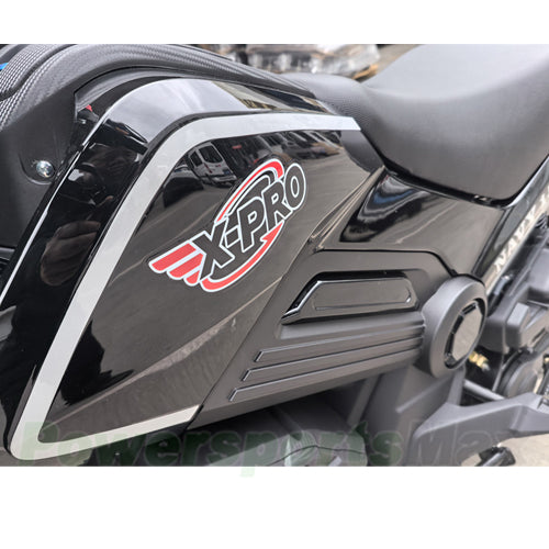 X-PRO Navy 150 Motorcycle with Automatic Transmission, Electric/Kick Start! 12"/10" Aluminum Wheels