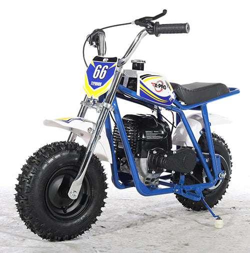 X-PRO Typhoon 40cc Mini Dirt Bike With Pull Start! Chain Drive, Disc Brakes! 6 Tires!