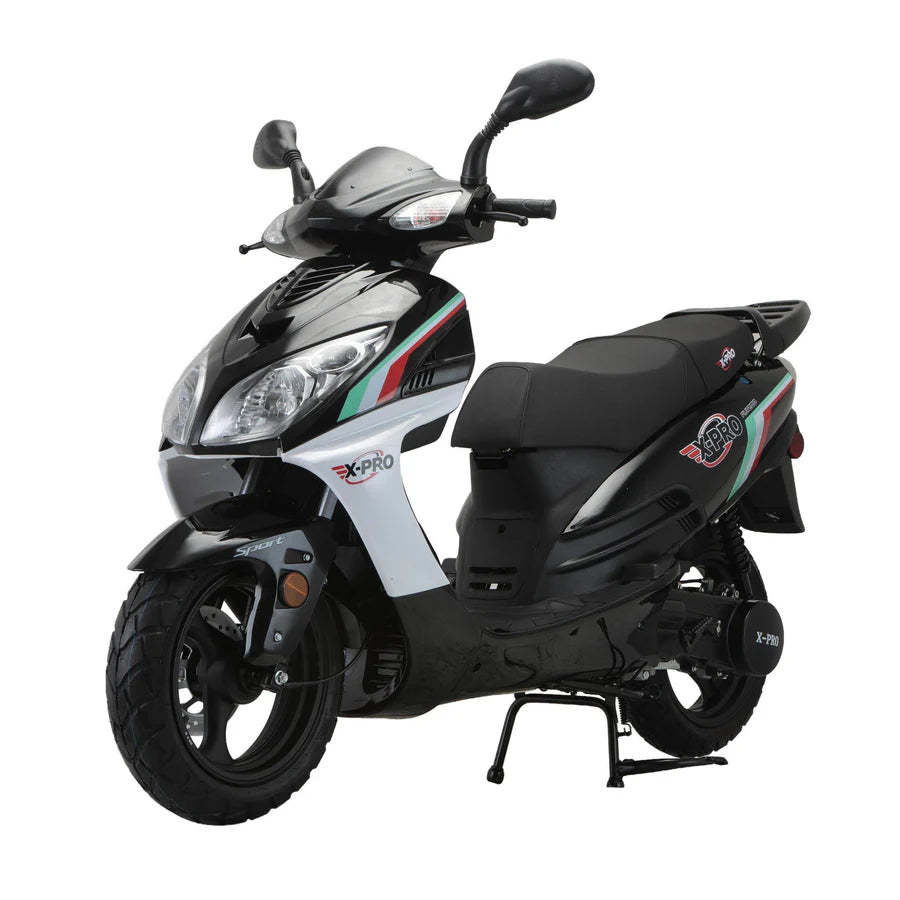 X-PRO Fiji 200 Moped Scooter with 13" Aluminum Wheels! Electric/Kick Start!