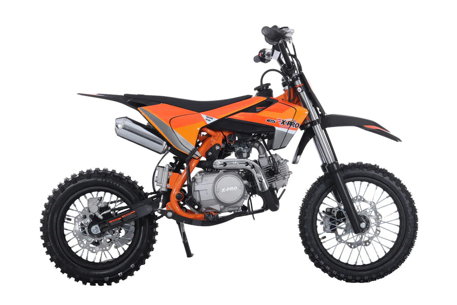 X-PRO Lynx 125cc Dirt Bike with 4-Speed Manual Transmission, Kick Start, Big 14"/12" Tires! Zongshen Brand Engine!