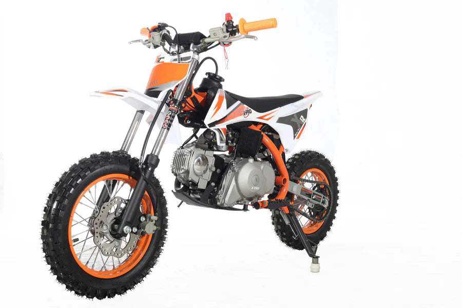 X-PRO X12 110cc Dirt Bike with Automatic Transmission, Electric Start, 12in/10in Wheels!