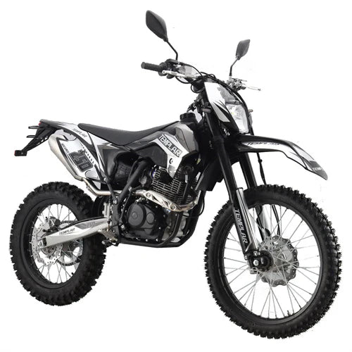 X-PRO TEMPLAR 250cc Dirt Bike with All Lights and 5-Speed Manual Transmission, Electric/Kick Start! Big 21in/18in Wheels!