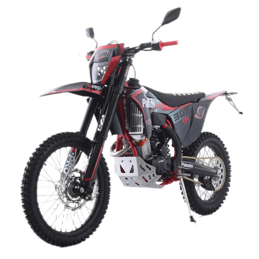 X-PRO Paladin 300 EFI Dirt Bike with 6-Speed Manual Transmission and Balance Shaft and Dual Overhead Camshaft (DOHC) with Four Valves Engine, Electric Start! Big 21in/18in Wheels!