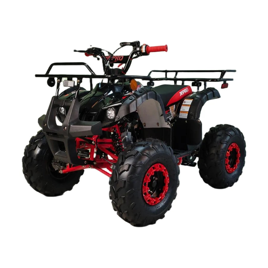X-PRO Hawk 125cc ATV with Automatic Transmission w/Reverse, LED Headlights, Remote Control! Big 19in/18inTires!