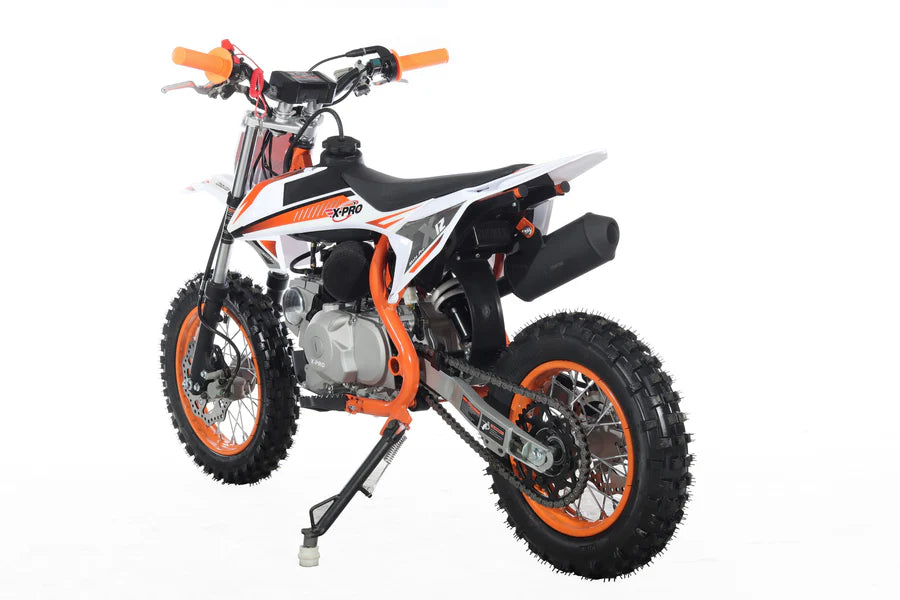 X-PRO X12 110cc Dirt Bike with Automatic Transmission, Electric Start, 12in/10in Wheels!