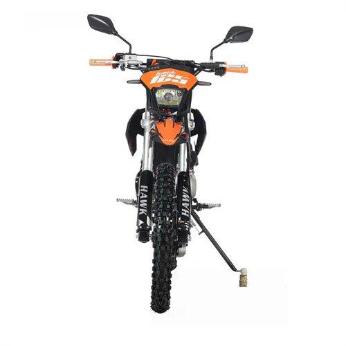 X-PRO Hawk 125cc Dirt Bike with All Lights and 4-speed Manual Transmission! Electric/Kick Start, Big 19in/16in Tires! Zongshen Brand Engine!