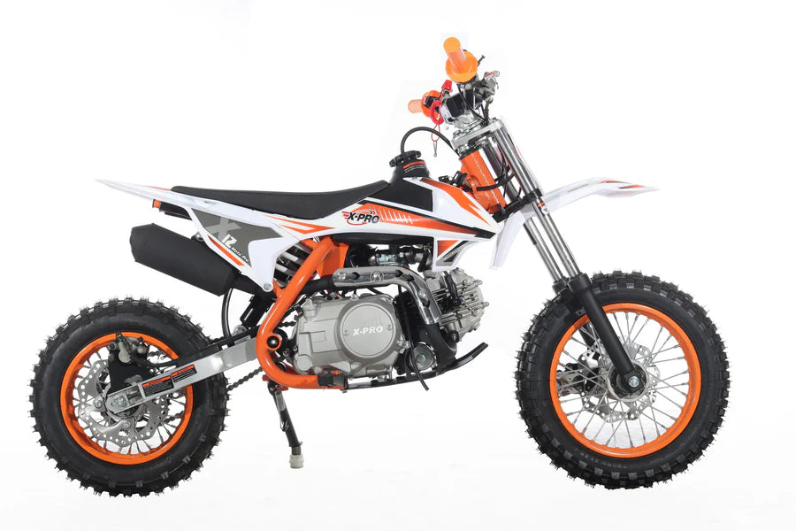 X-PRO X12 110cc Dirt Bike with Automatic Transmission, Electric Start, 12in/10in Wheels!