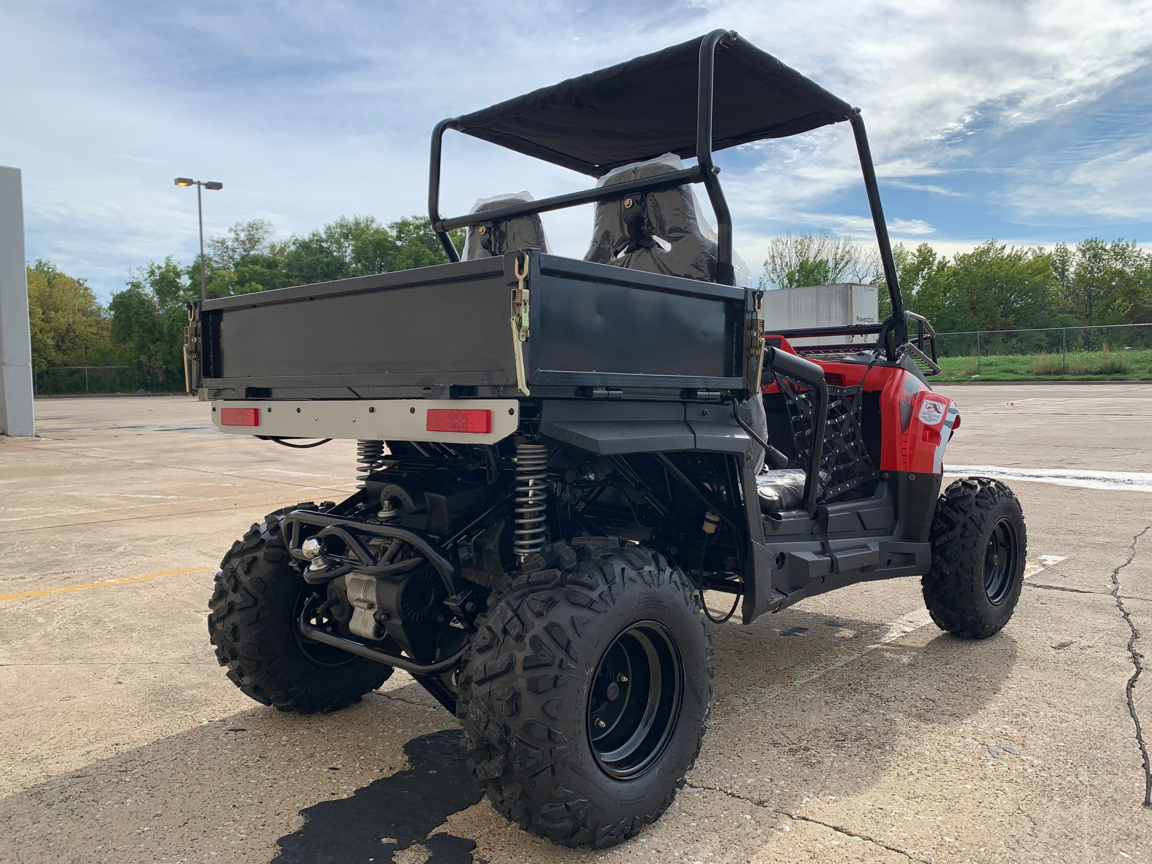 TrailMaster Challenger 200U UTV Side-by-Side, Front Cargo Rack, Rear Dump Bed