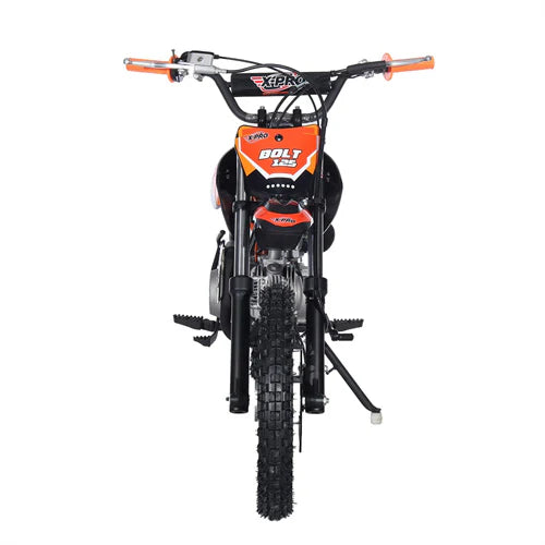 X-PRO Bolt 125cc Dirt Bike with 4-Speed Manual Transmission, Kick Start, Big 14in/12in Tires! Zongshen Brand Engine!