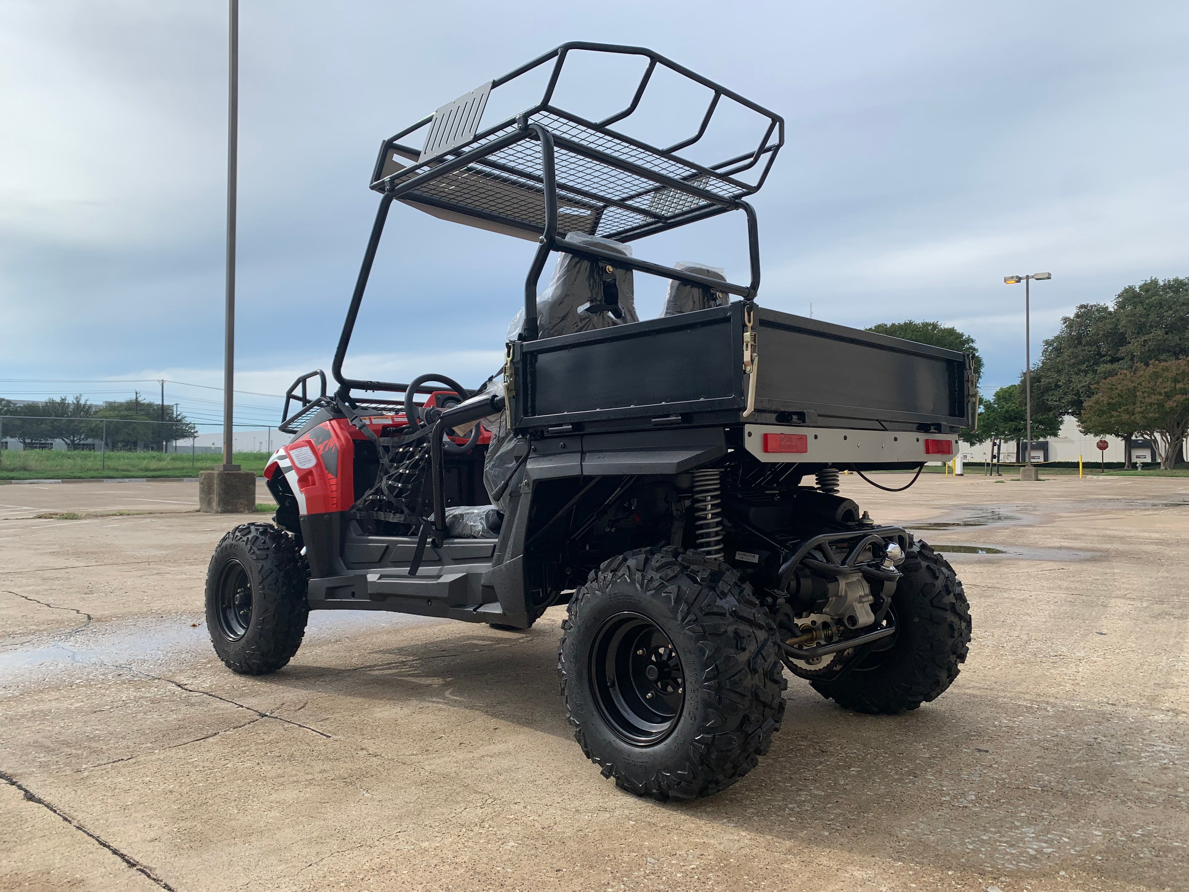 TrailMaster Challenger 200U UTV Side-by-Side, Front Cargo Rack, Rear Dump Bed