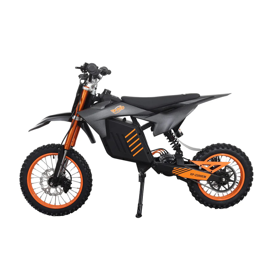 X-PRO Drax Sport 2700W 48V 23AH Teens Adults Electric Dirt Bike with New Version LED Light! 14"/12" Wheels!