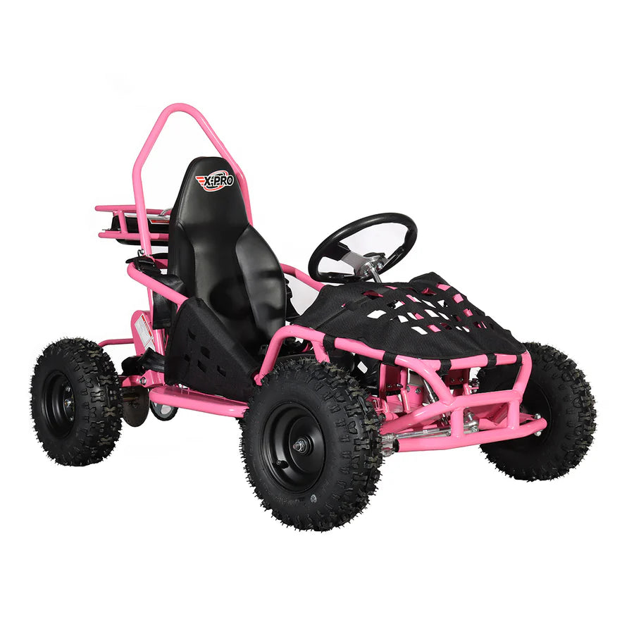 X-PRO Rover 50 49cc Go Kart with Pull Start, Rear Disc Brake, 6in Wheels!