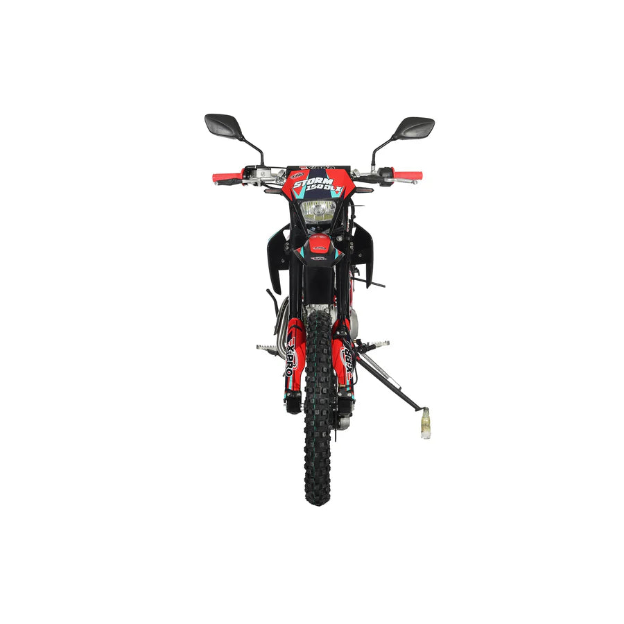 X-PRO Storm DLX 150 Dirt Bike with All Lights, 4-Speed Manual Transmission, Electric/Kick Start, Big 19in/16in Tires!