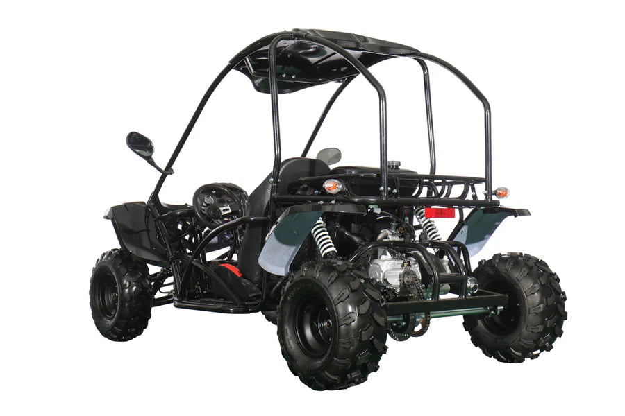 X-PRO Talon 125cc Go Kart with 3-Speed Semi-Automatic Transmission w/Reverse, LED Headlights, Big 18" Wheels! Hardtop Roof!