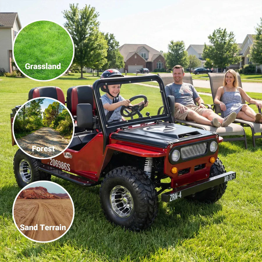 X-PRO Ranger 125 Mini Jeep Go Kart. 125cc Zongshen Engine, 3-Speed Semi-Auto with Reverse