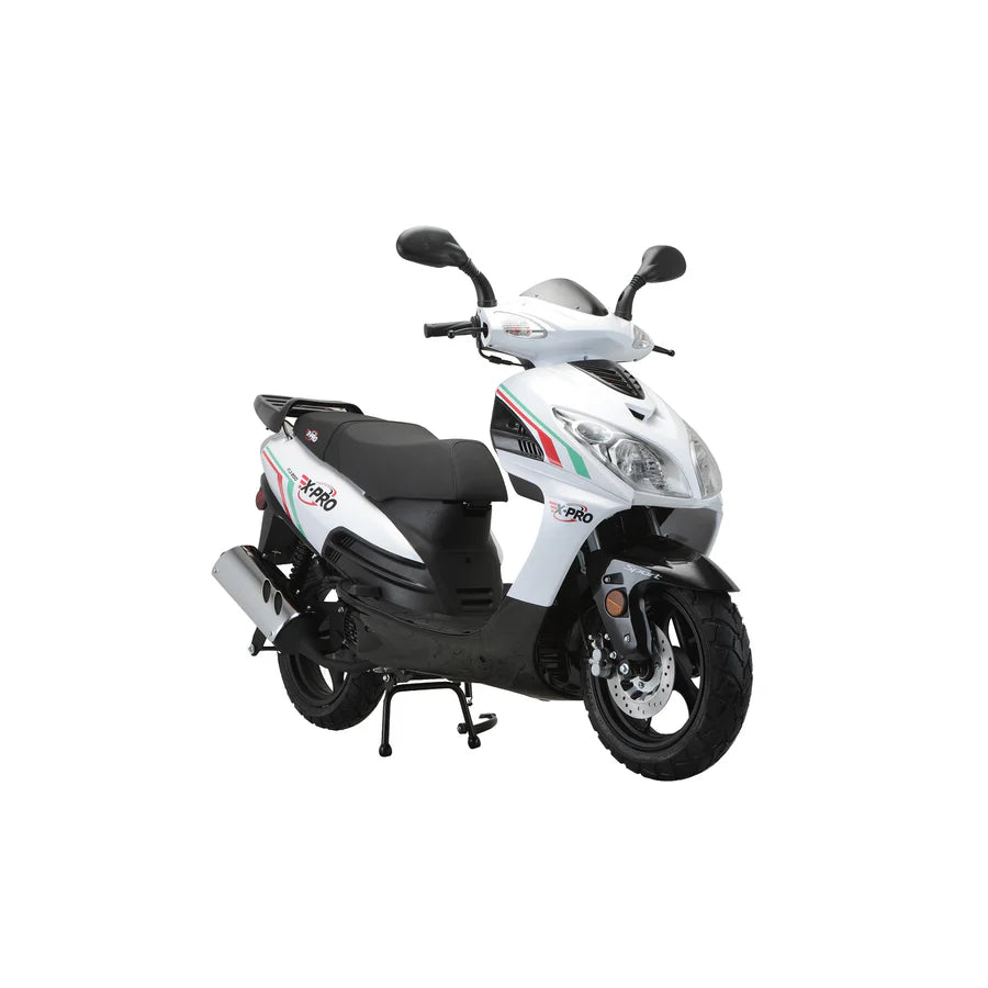 X-PRO Fiji 200 Moped Scooter with 13" Aluminum Wheels! Electric/Kick Start!