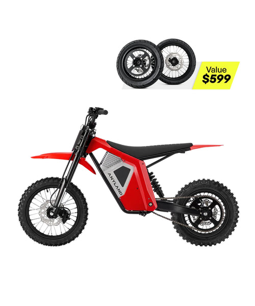 Anyland Rev Pro Electric Dirt Bike + Supermoto Wheel Set