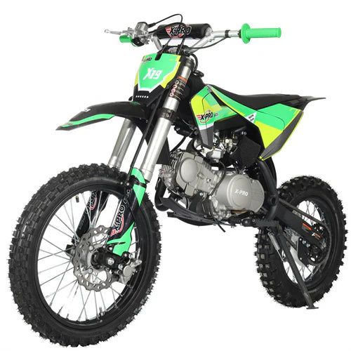X-PRO X19 125cc Dirt Bike with 4-Speed Semi-Automatic Transmission, Kick Start, Big 17in/14in Tires! Zongshen Brand Engine!
