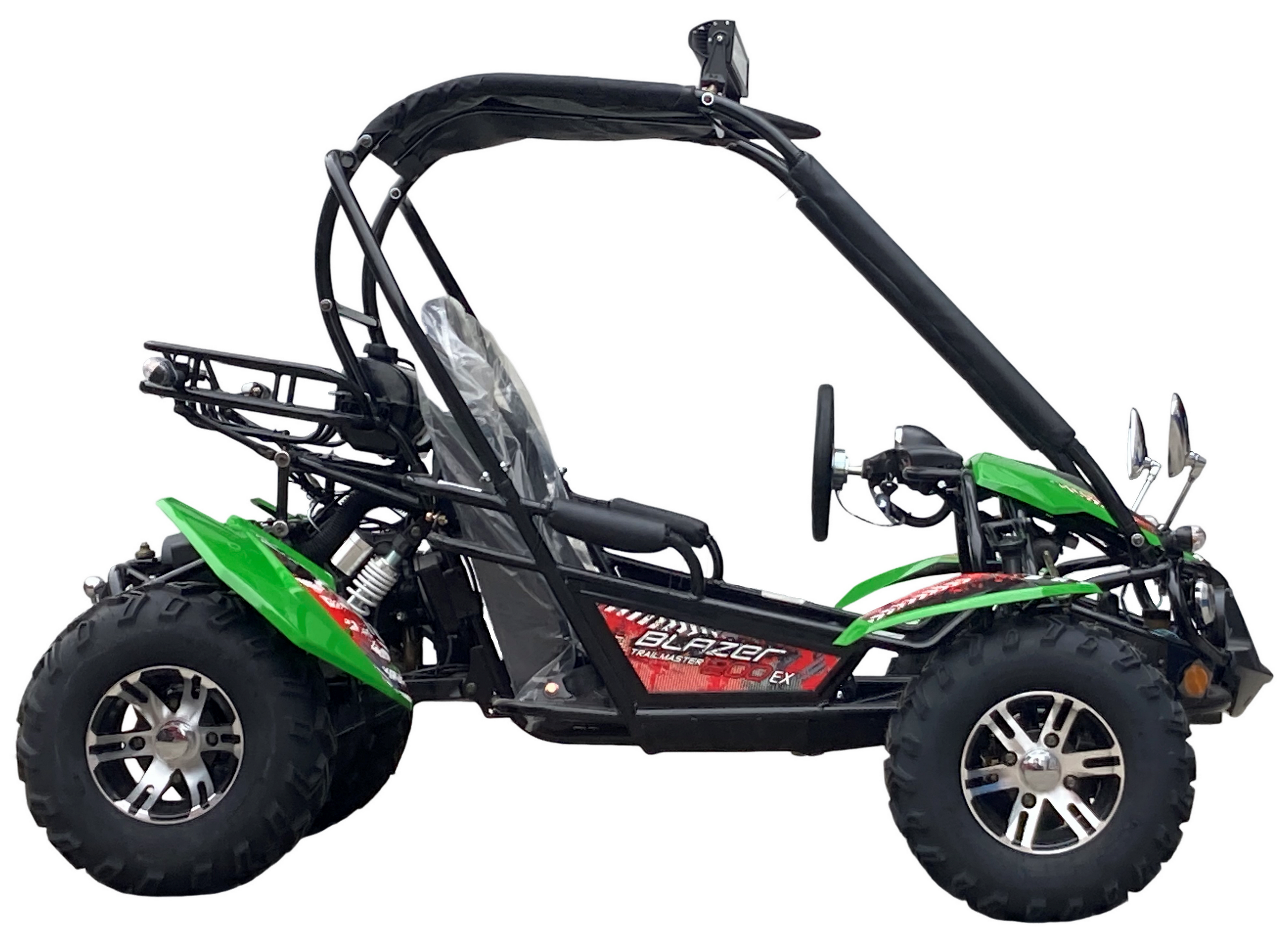 TrailMaster Blazer 200EX EFI Buggy Go Kart, LED Light Bar, Windshield Included