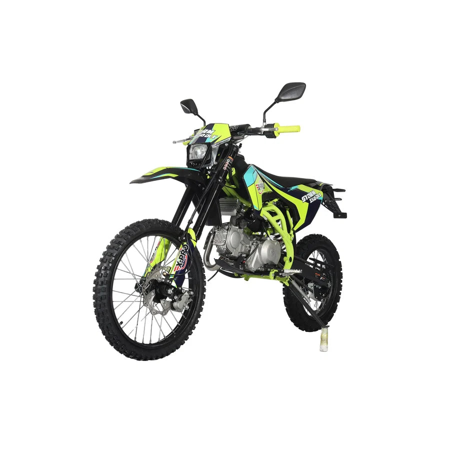 X-PRO Storm DLX 150 Dirt Bike with All Lights, 4-Speed Manual Transmission, Electric/Kick Start, Big 19in/16in Tires!