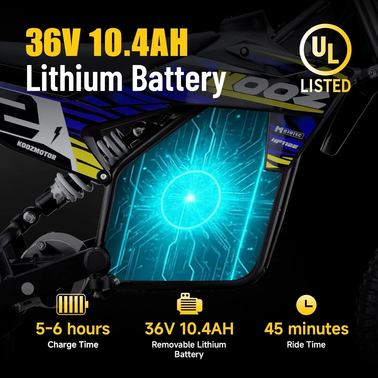 36V 1000W Electric Dirt Bike for Kids(HP112E PRO)