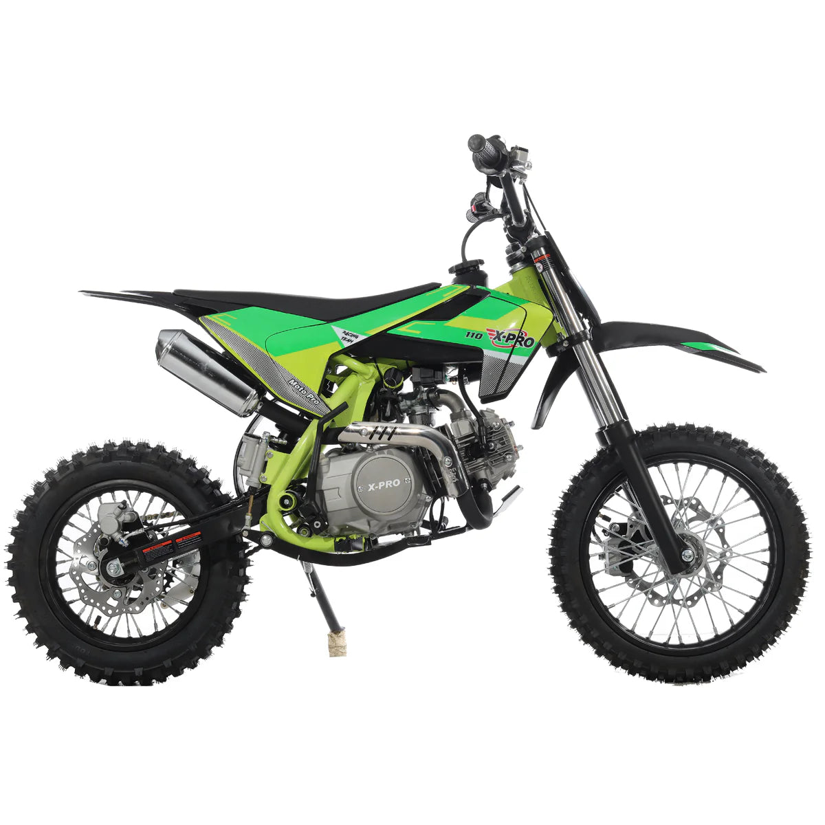 X-PRO X29 110cc K013 Dirt Bike with Automatic Transmission, Electric Start, Big 14in/12in Tires! Cradle Type Steel Tube Frame!