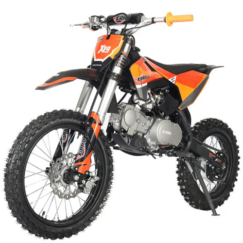 X-PRO X19 125cc Dirt Bike with 4-Speed Semi-Automatic Transmission, Kick Start, Big 17in/14in Tires! Zongshen Brand Engine!