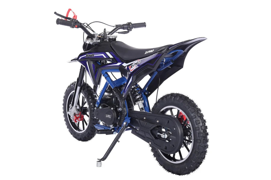 X-Pro Brand New Hawk 40cc Gas Power Mini Pit Dirt Bike, 4 Stroke engine, Pull Start, 10in Wheels