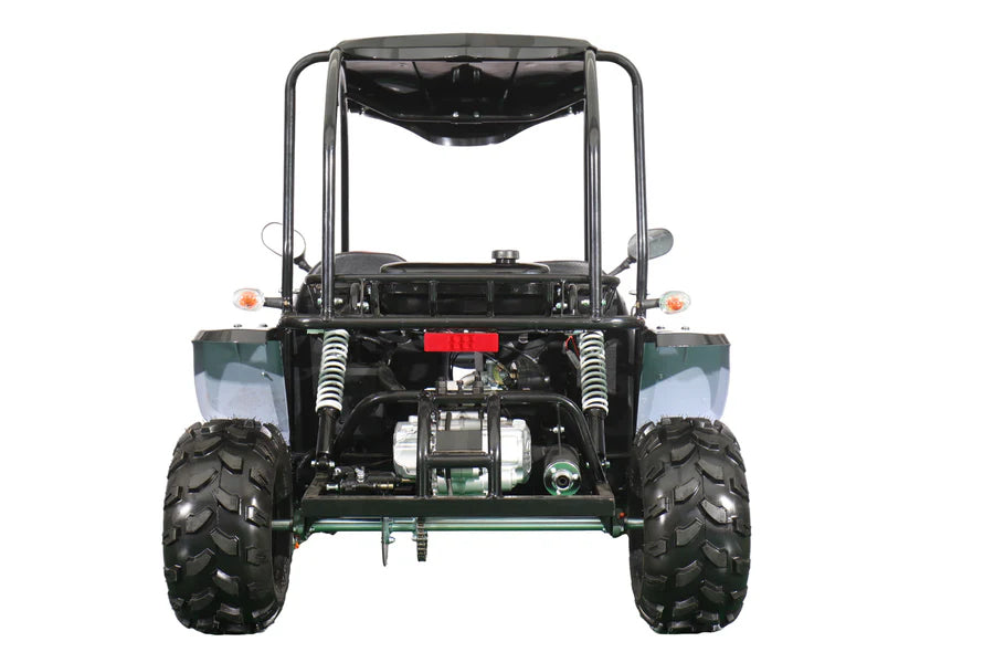 X-PRO Talon 125cc Go Kart with 3-Speed Semi-Automatic Transmission w/Reverse, LED Headlights, Big 18" Wheels! Hardtop Roof!