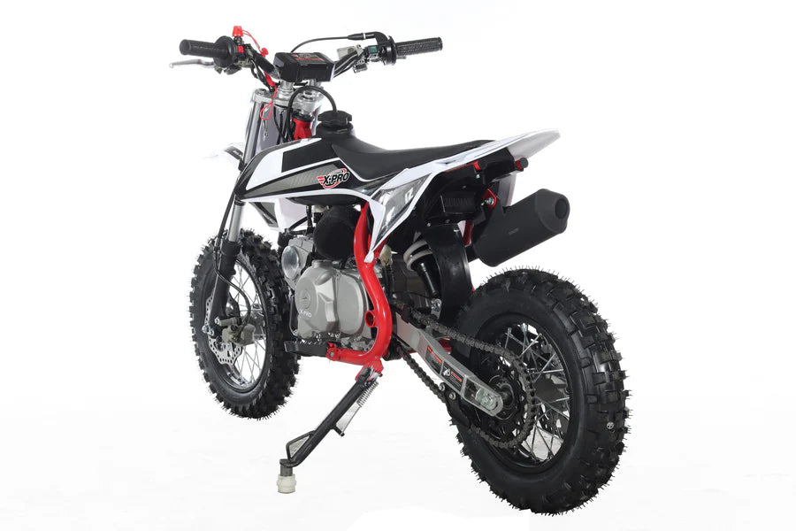 X-PRO X12 110cc Dirt Bike with Automatic Transmission, Electric Start, 12in/10in Wheels!