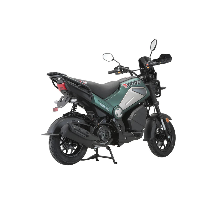 X-PRO Trail 150 Motorcycle with Automatic Transmission, Electric/Kick Start! 12"/10" Aluminum Wheels! LED Lights!