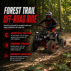 X-PRO Hawk 125cc ATV with Automatic Transmission w/Reverse, LED Headlights, Remote Control! Big 19in/18inTires!