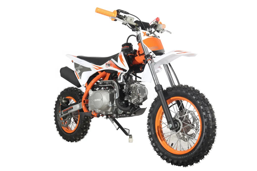 X-PRO X12 110cc Dirt Bike with Automatic Transmission, Electric Start, 12in/10in Wheels!
