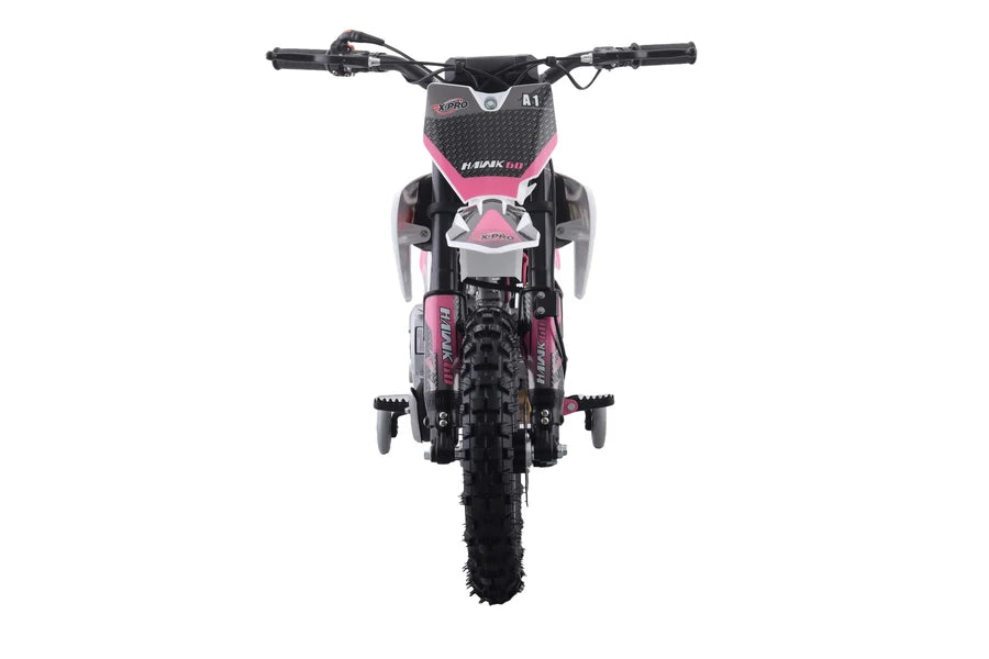 X-PRO Hawk 60 Dirt Bike with CVT Transmission, Electric start, Disc Brake! 10in Wheels! With Free Training Wheels!